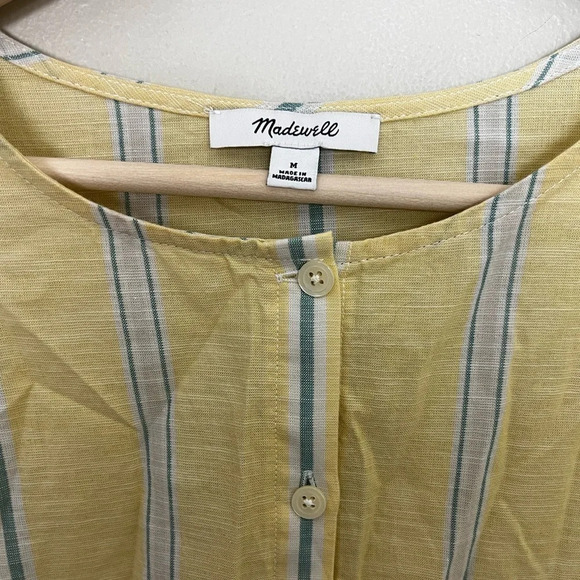 Madewell • Drawstring-Waist Shirt in Atlantic Stripe - Picture 6 of 10